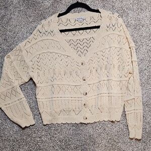 White Birch Cream Knit Cardigan
